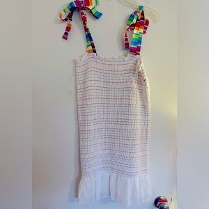 Aura Smocked Tie Shoulder Dress
